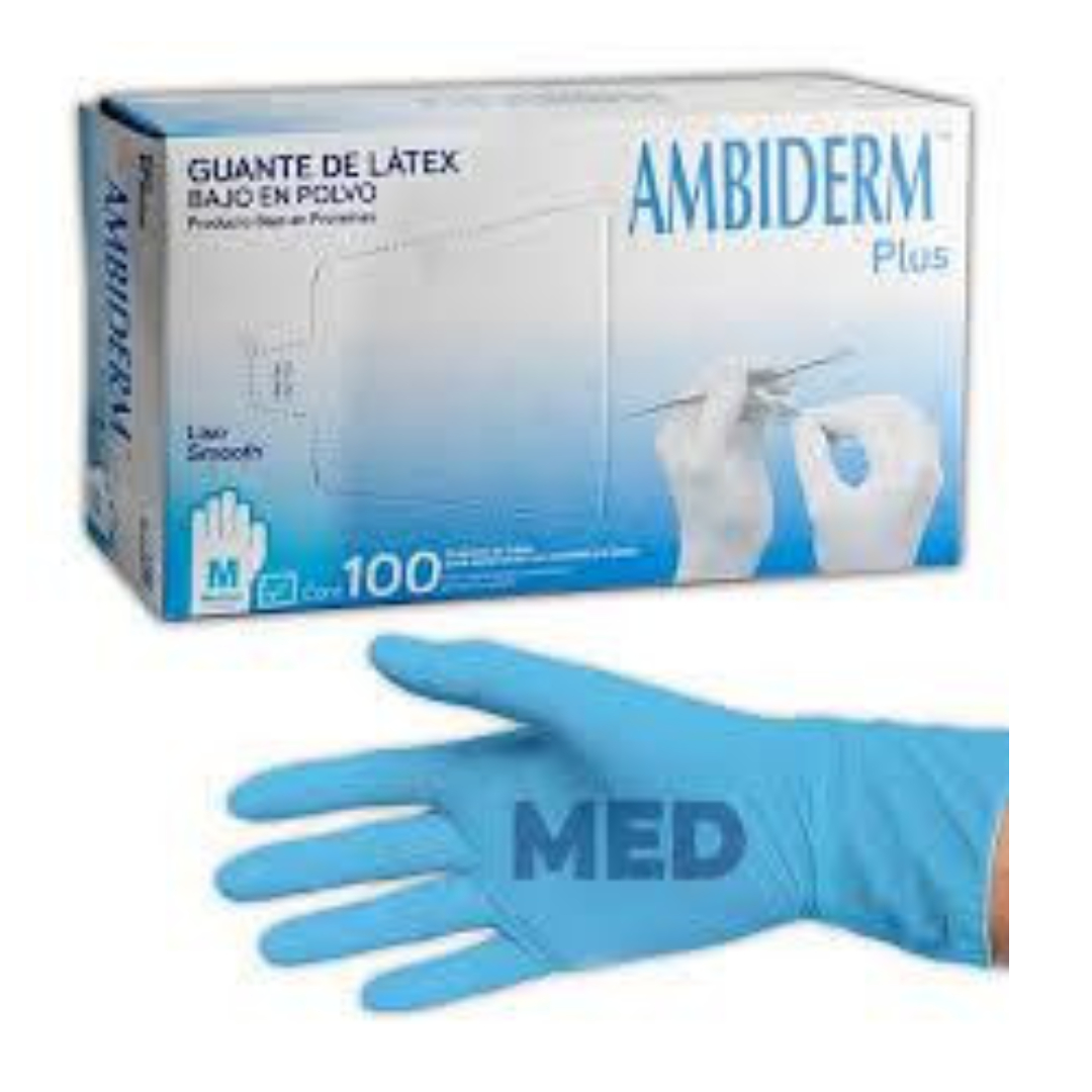 AMBIDERM NITRILO GUANTE EXPLN. AZUL NO ESTÉRIL "