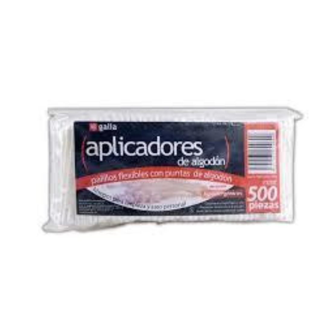 APLICADORES DE ALGODÓN (GALIA) BOLSA C/500 PZS.