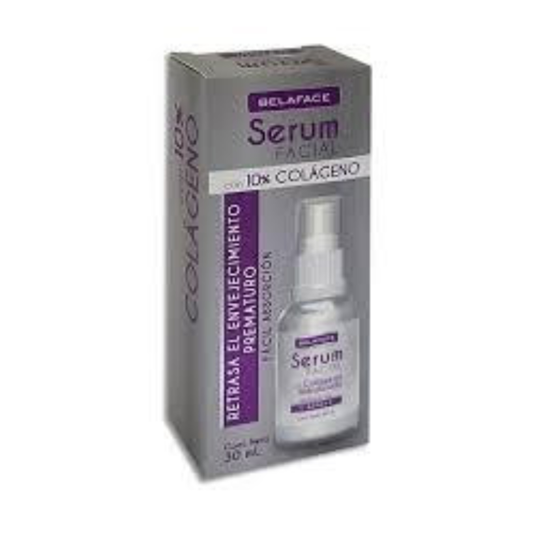 BELAFACE SERUM FACIAL c/10% COLÁGENO Fco. 30 ML.