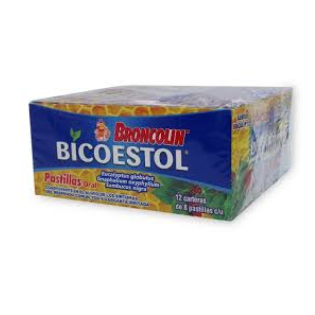 BICOESTOL Sab. Eucalipto Exhib. c/12 CARTERAS c/8 PASTILLAS 2.5 G.