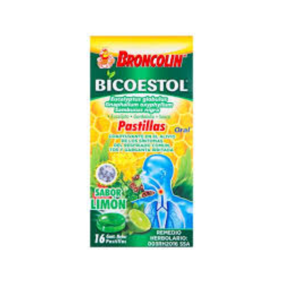 BICOESTOL Sab. Limón Cja. c/16 PASTILLAS. 2.5 G.