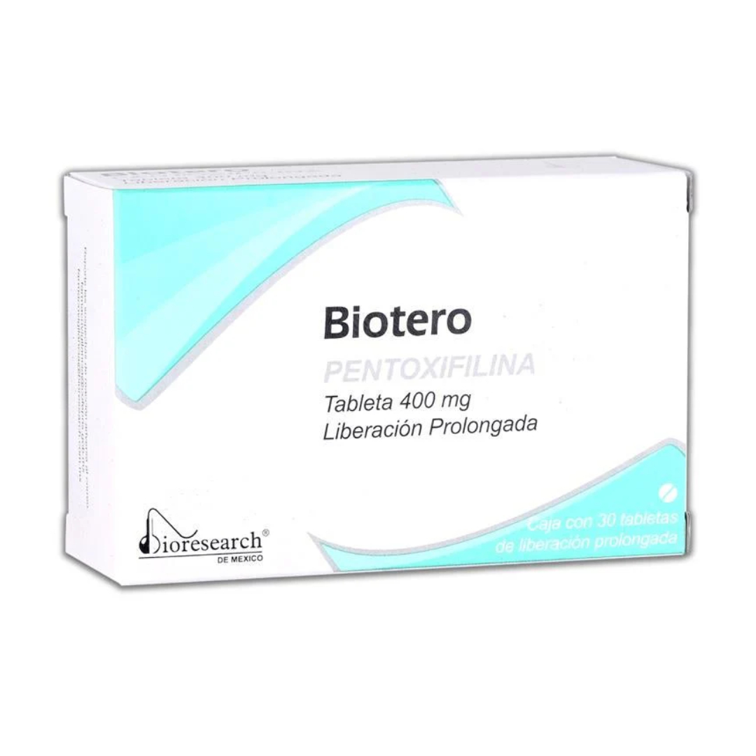 BIOTERO c/30 TABS. L.P. 400 MG.