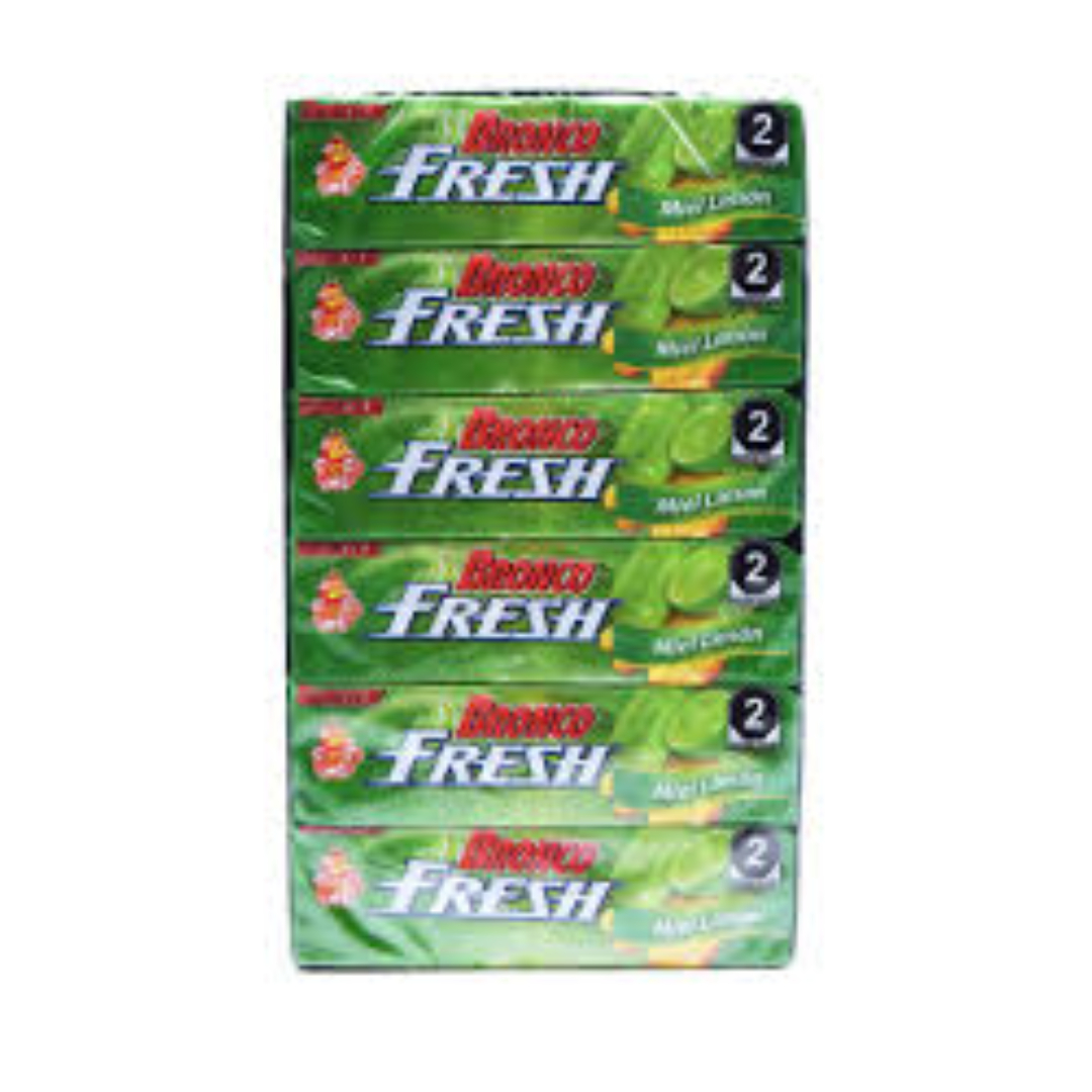 BRONCO FRESH CARAMELO Sab. Miel-Limón EXHIB. 12x9 Pzs. 456 G.