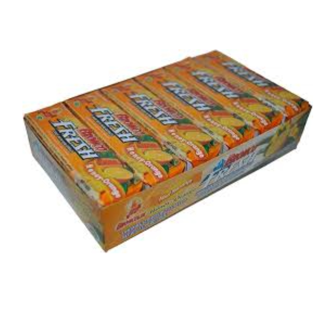 BRONCO FRESH CARAMELO Sab. Miel-Naranja EXHIB. 12x9 Pzs. 432 G.