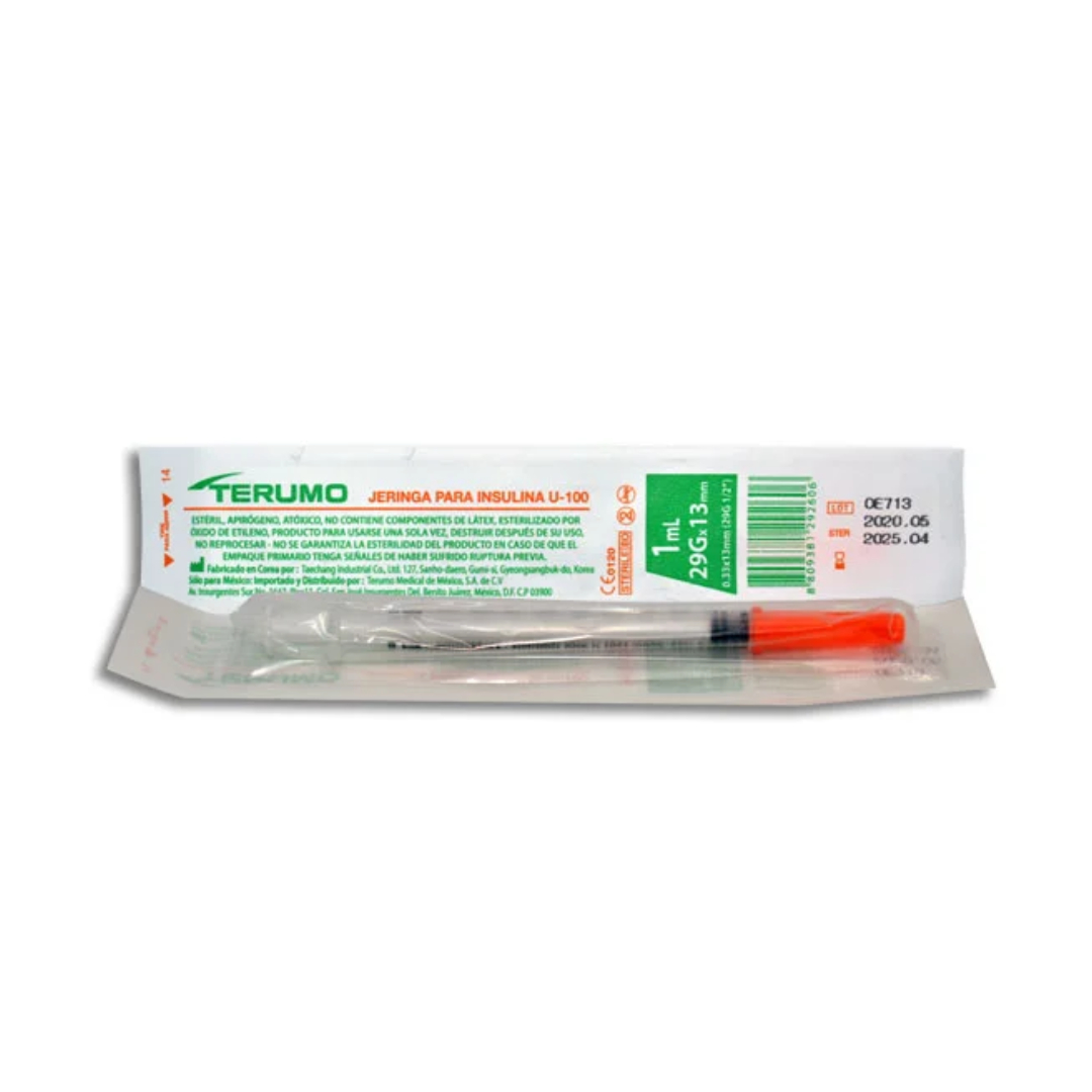 JERINGA  1mL. (Terumo) Insulina c/AGUJA INTEGRADA 29Gx13mm. c/1 Pza.
