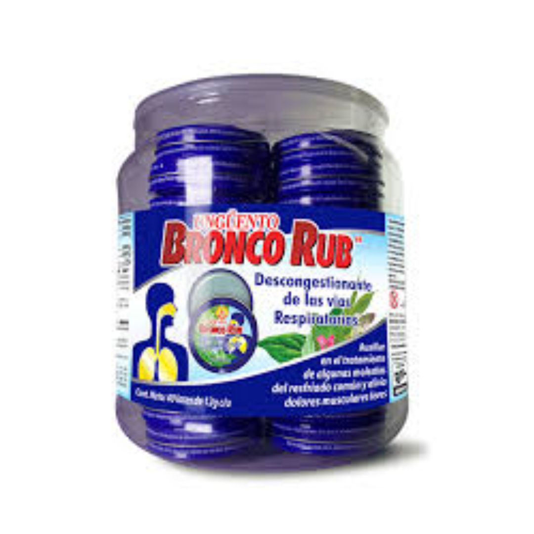 BRONCO RUB UNGÜENTO Vitrolero c/40 LATAS 12 G.