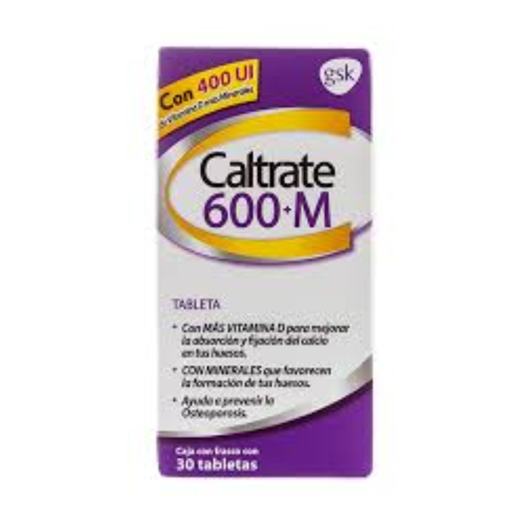 CALTRATE 600+M c/30 TABS. 600 MG/400 UI.