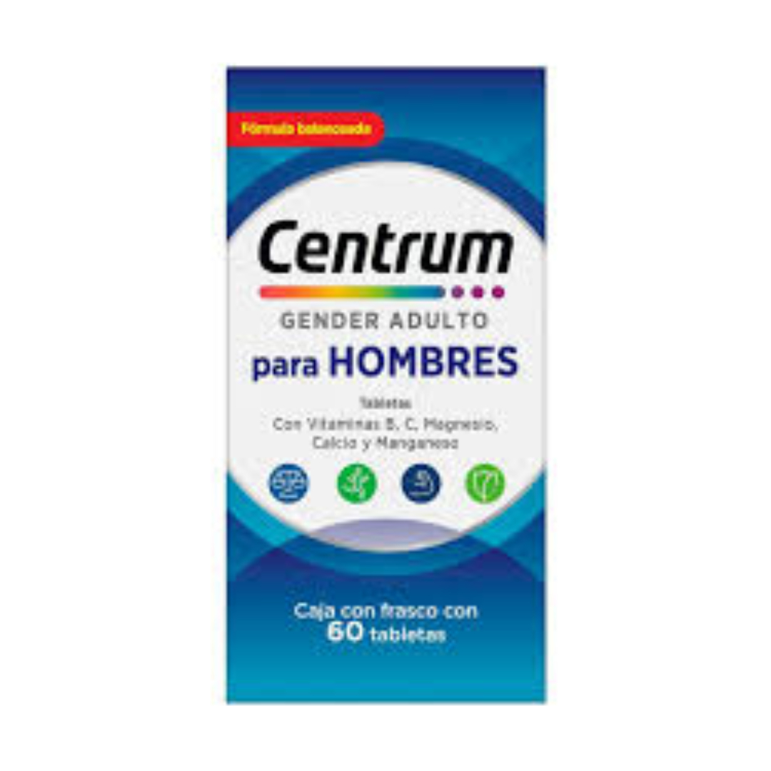 CENTRUM GENDER ADULTO p/HOMBRES Cja/Fco. c/60 TABS. 