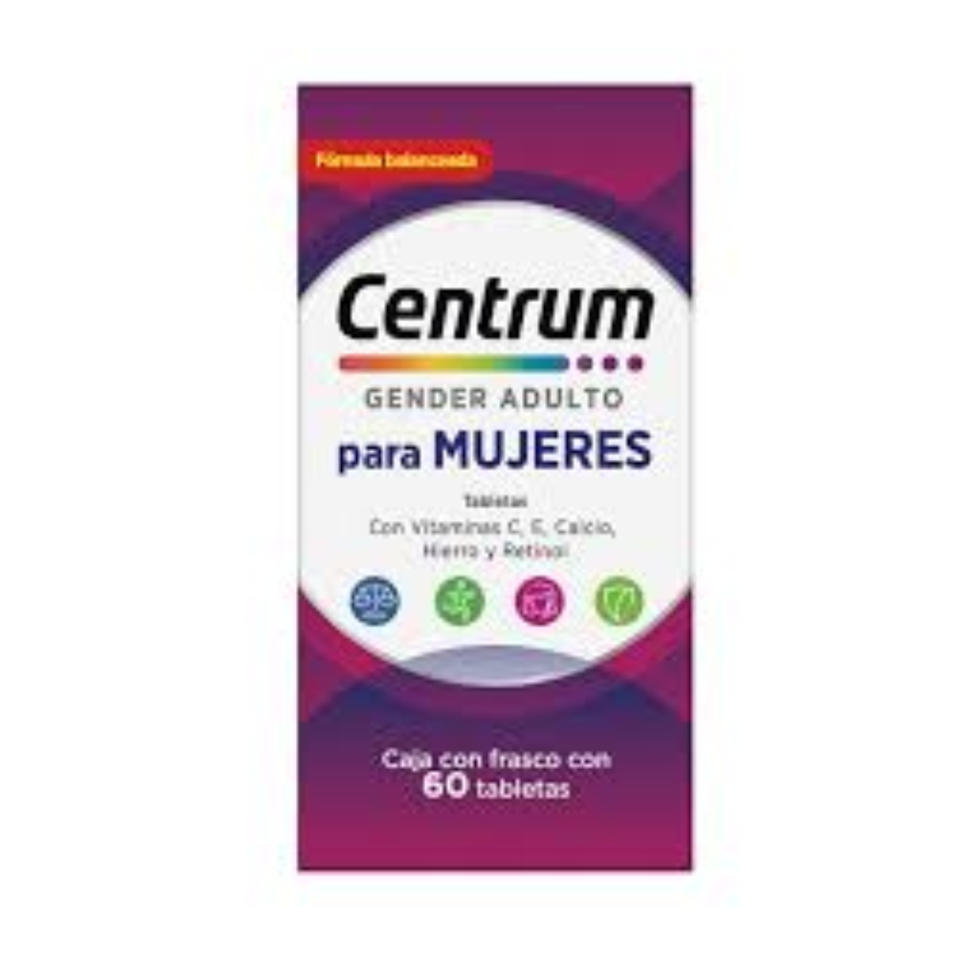 CENTRUM GENDER ADULTO p/MUJERES Cja/Fco. c/60 TABS. 