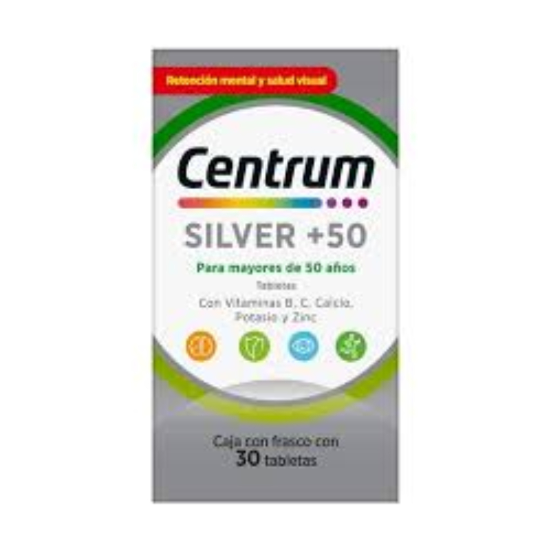 CENTRUM SILVER +50 C/ 30 TABLETAS.