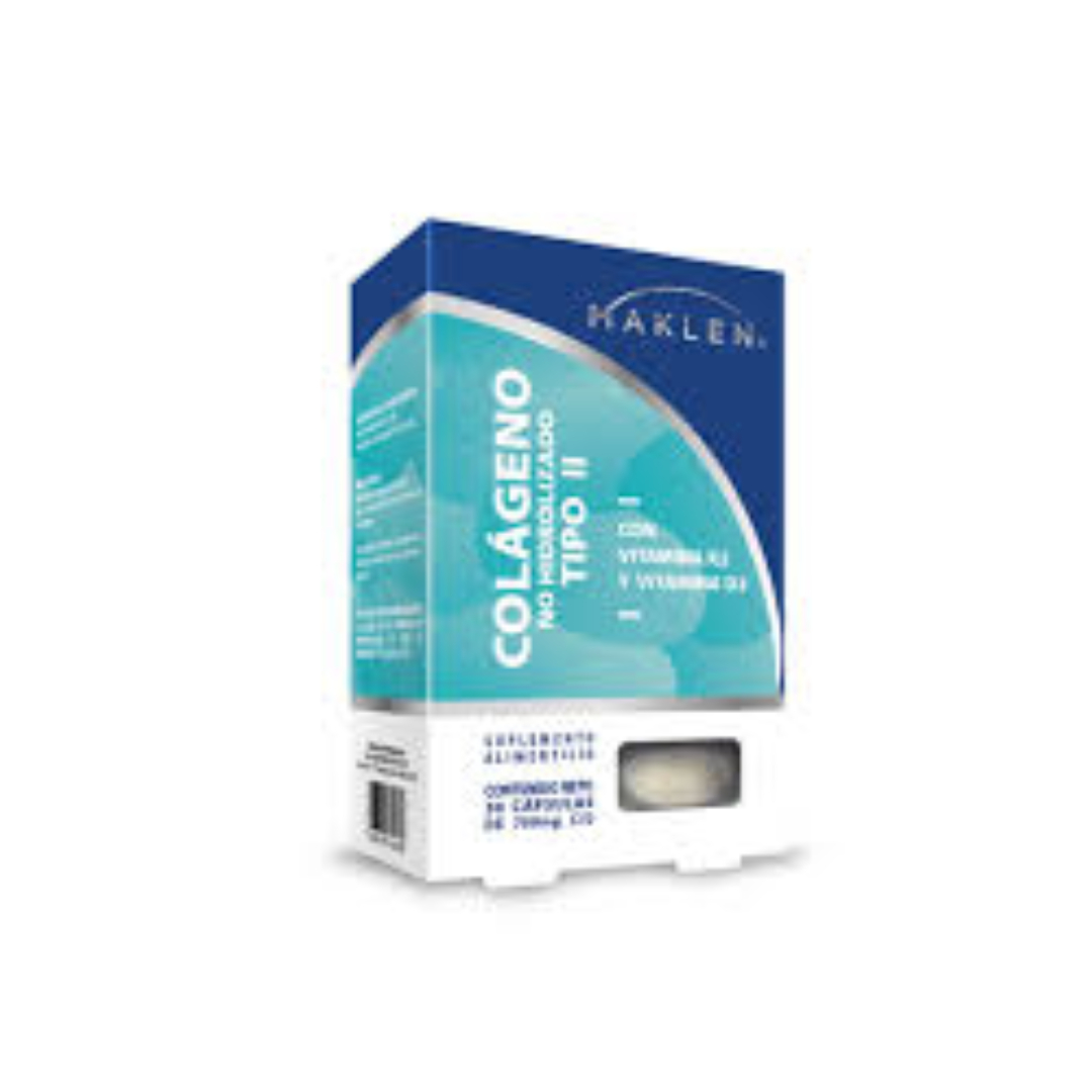 COLÁGENO NO HIDROLIZADO TIPO II (Maklen) c/30 CAPS. 700 MG.
