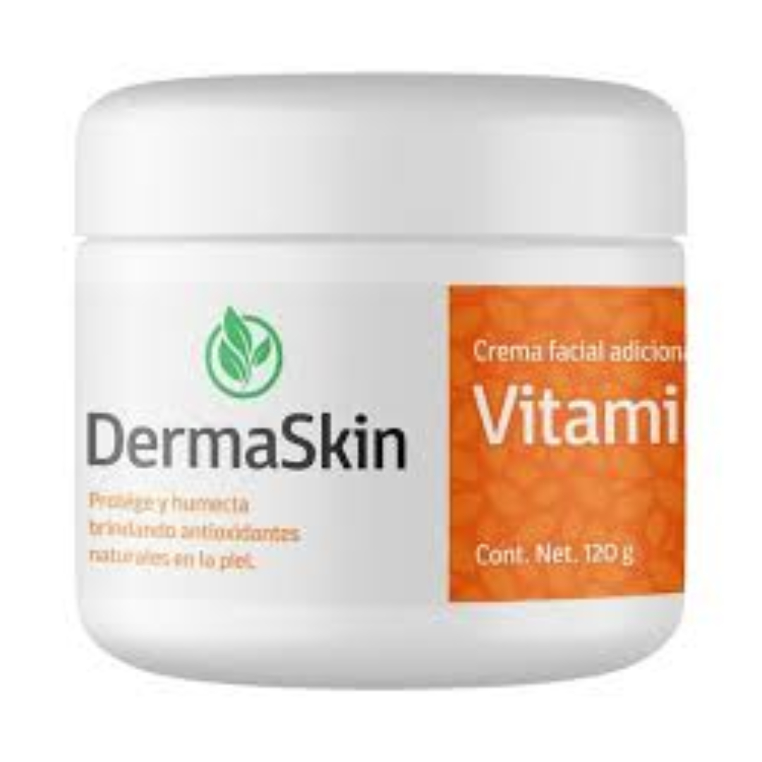 DERMASKIN Crema Facial Humectante Con VITAMINA C Tarro c/120 G. 