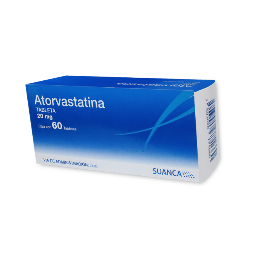 ATORVASTATINA (Suanca) c/60 TABS. 20 MG.