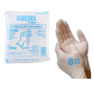 AMBIDERM GUANTES LTX CIRUGÍA Estéril Talla 8-1/2 c/1 PAR.