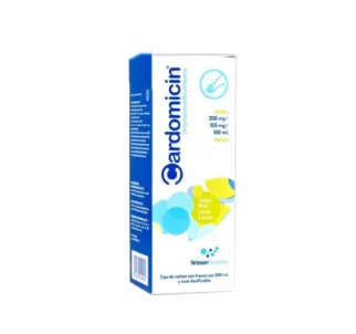CARDOMICIN JBE. INFANTIL Sab. Fresa Fco. 120 ML. 150-80 MG/100 ML. dropropizina+bromhexina