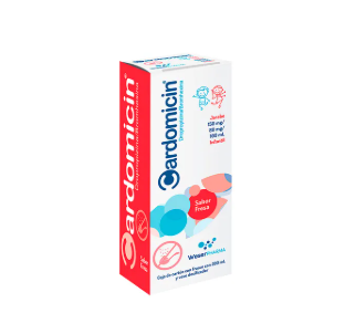 CARDOMICIN JBE. INFANTIL Sab. Fresa Fco. 200 ML. 150-80 MG/100 ML. dropropozina+bromhexina