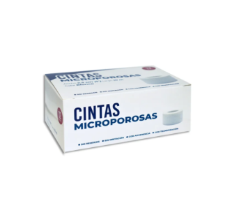 CINTA MICROPOROSA (Codifarma) Rollo Col. Blanco A:1.25cm; L: 10m. Cja. c/24 Pzs.