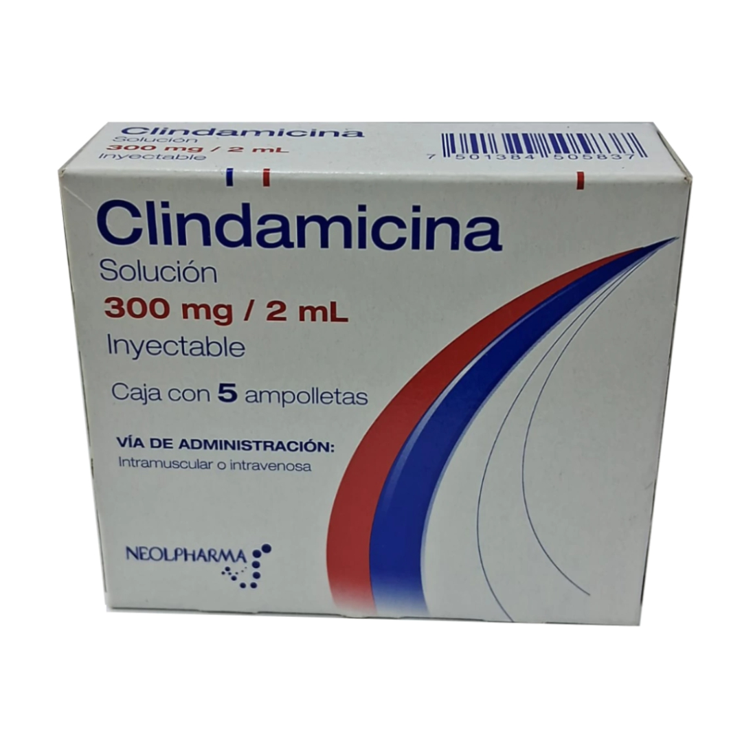 CLINDAMICINA (Neolpharma) Sol. Iny. c/5 AMPTAS. 300 MG/2 ML.