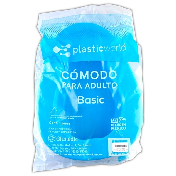 CÓMODO DE PLÁSTICO BASIC (Plastic World) Adulto c/1 Pza. 
