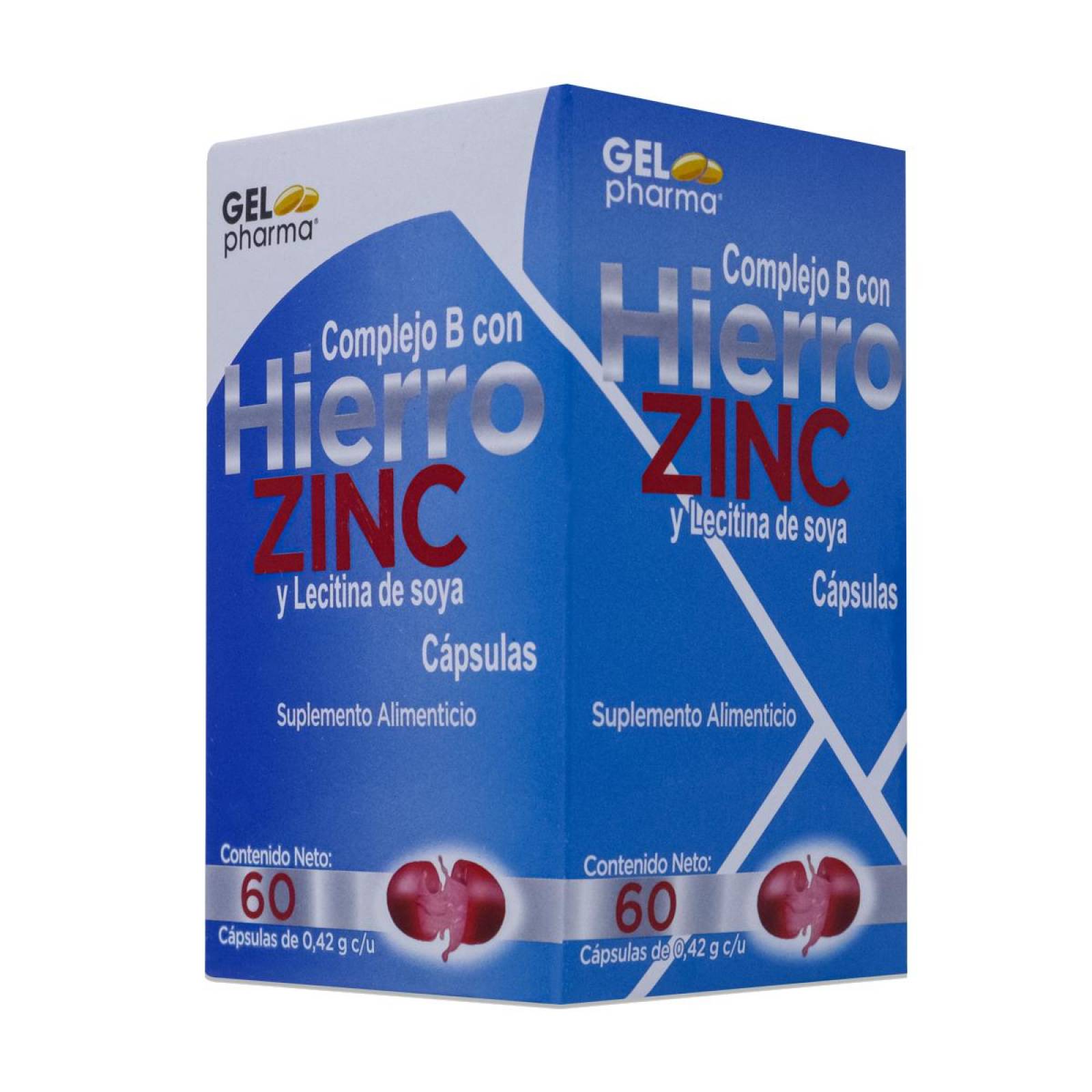 COMPLEJO-B/HIERRO/ZINC Y LECITINA DE SOYA (GELPHAR
