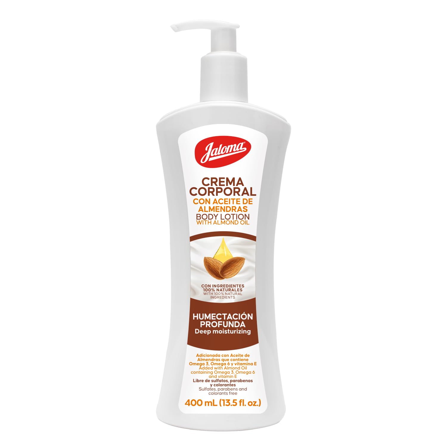 CREMA CORPORAL HIDRATANTE c/Ac. de ALMENDRAS (Jaloma) Fco. 400 ML.