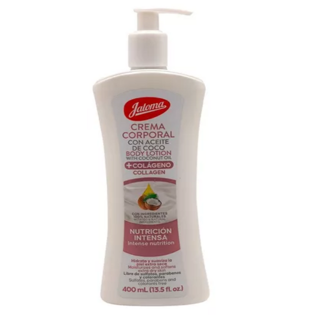 CREMA CORPORAL c/ACEITE de COCO+COLAGENO (Jaloma) Fco 400 ML. 