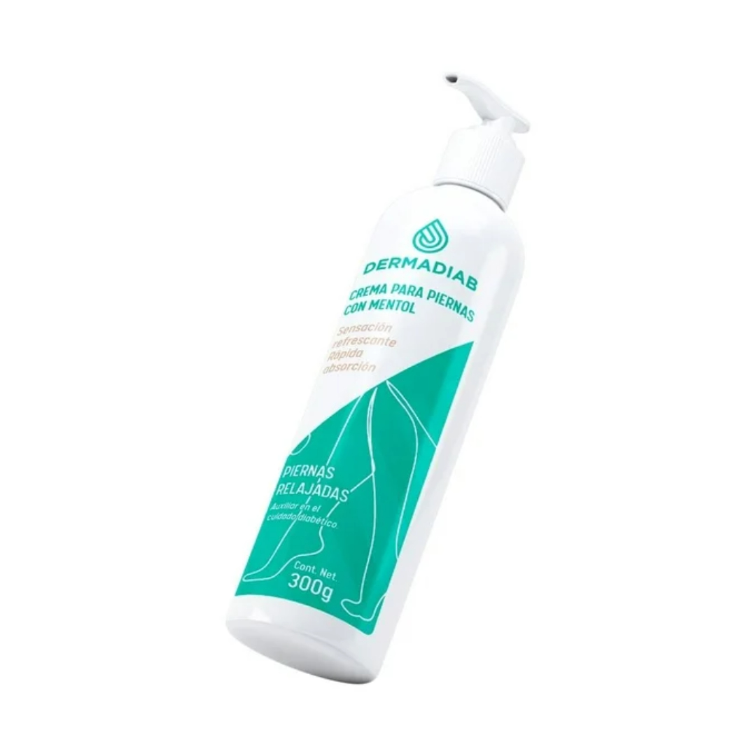 DERMADIAB CREMA PARA PIERNAS CANSADAS CON DOBLE MENTOL Fco. c/300 G. 