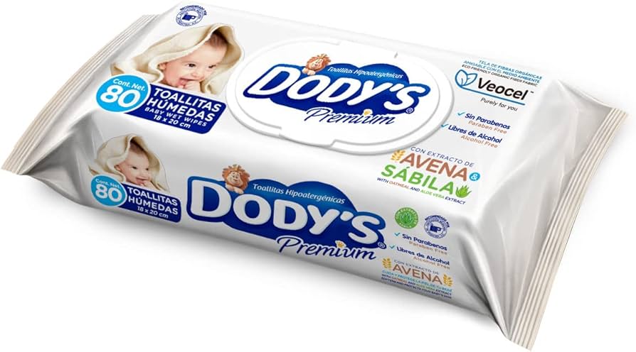 DODY´S PREMIUM Toallitas Húmedas 18x20cm. Paq. c/80 Pzs. 