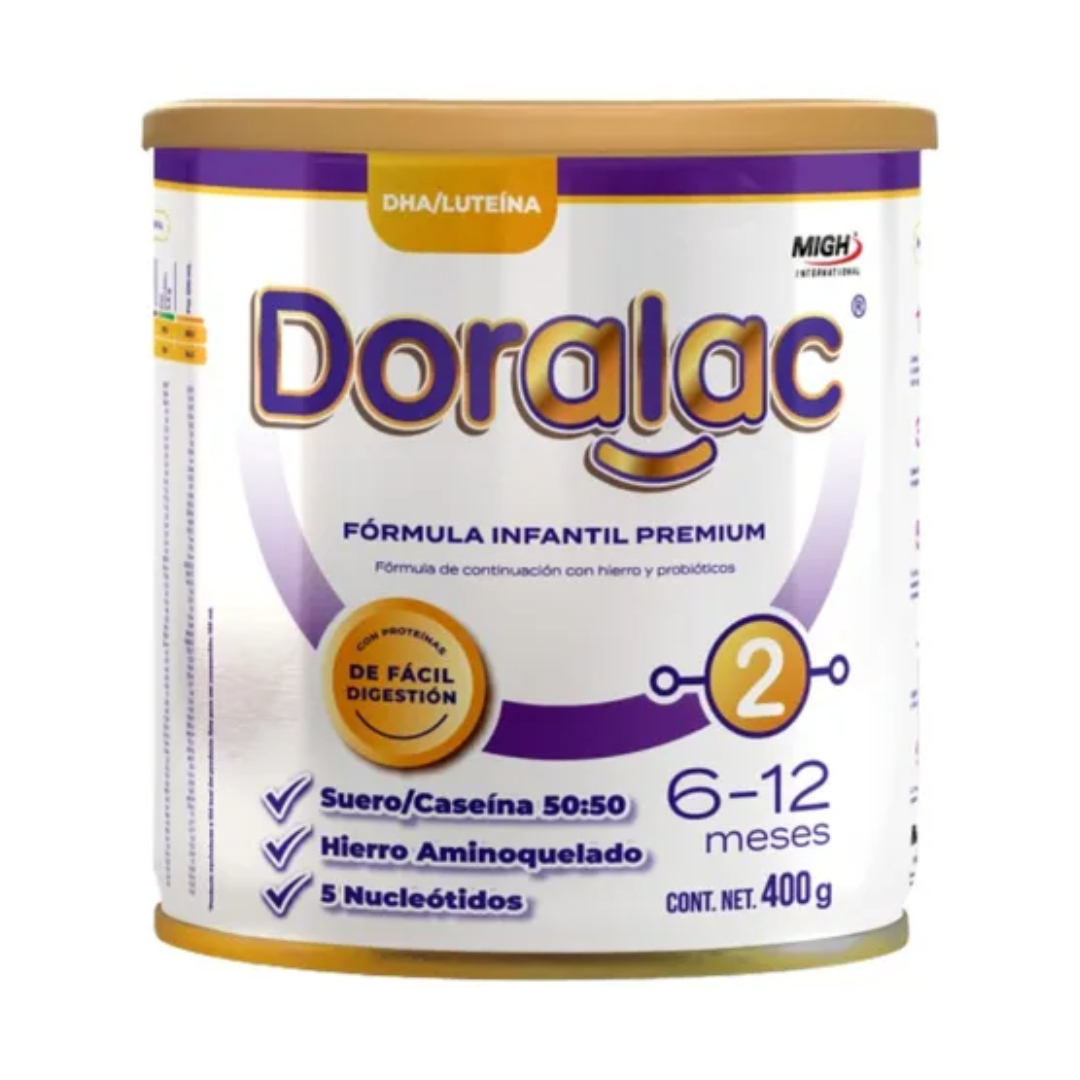 DORALAC 2 (6-12 Meses) LECHE en POLVO Lata c/400 G.