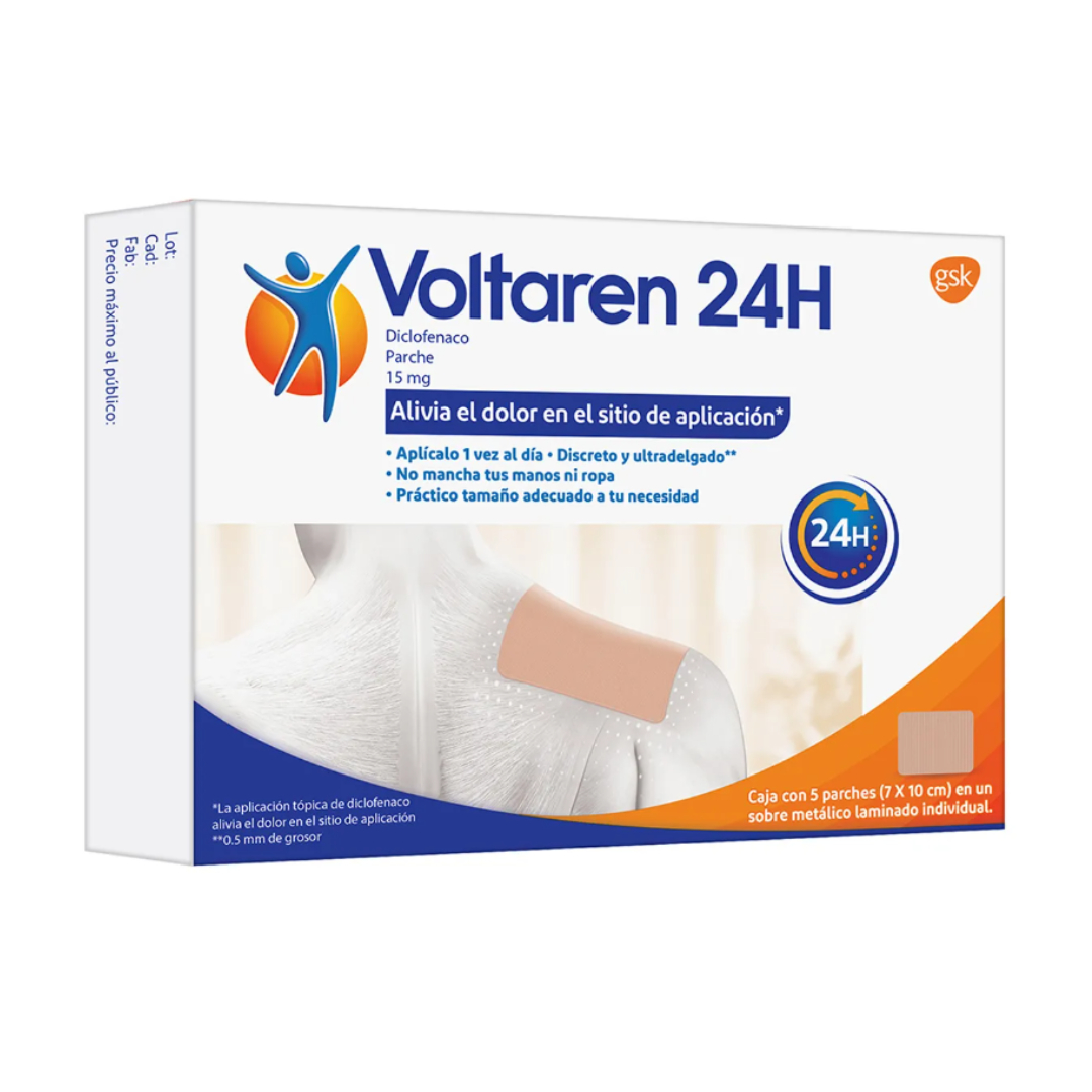 VOLTAREN 24H PARCHE Cja. c/5 Pzs.  7x10 CM. 15 MG.