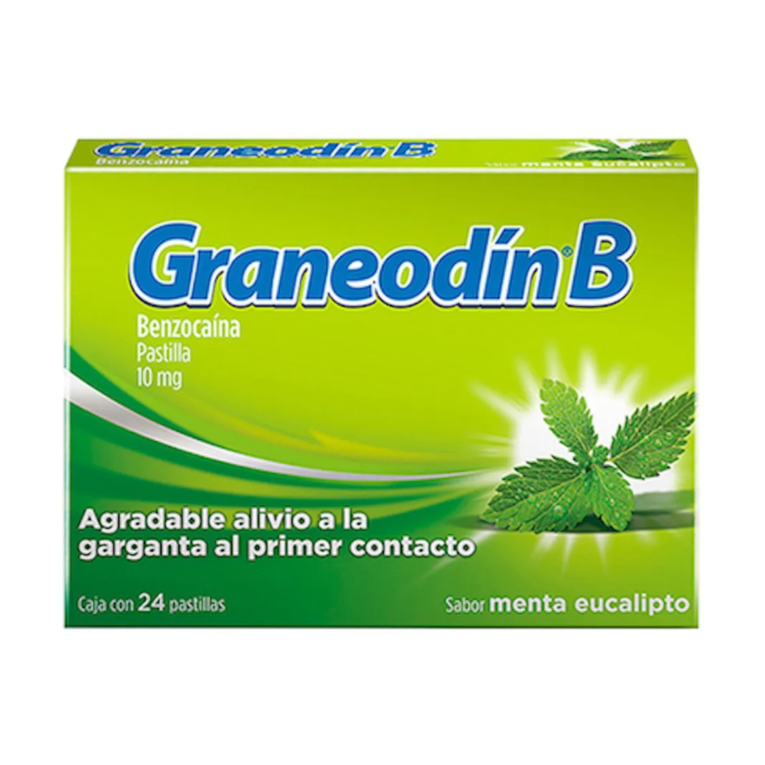 GRANEODÍN B c/24 PASTILLAS Sab. Menta-Eucalipto 10 MG.