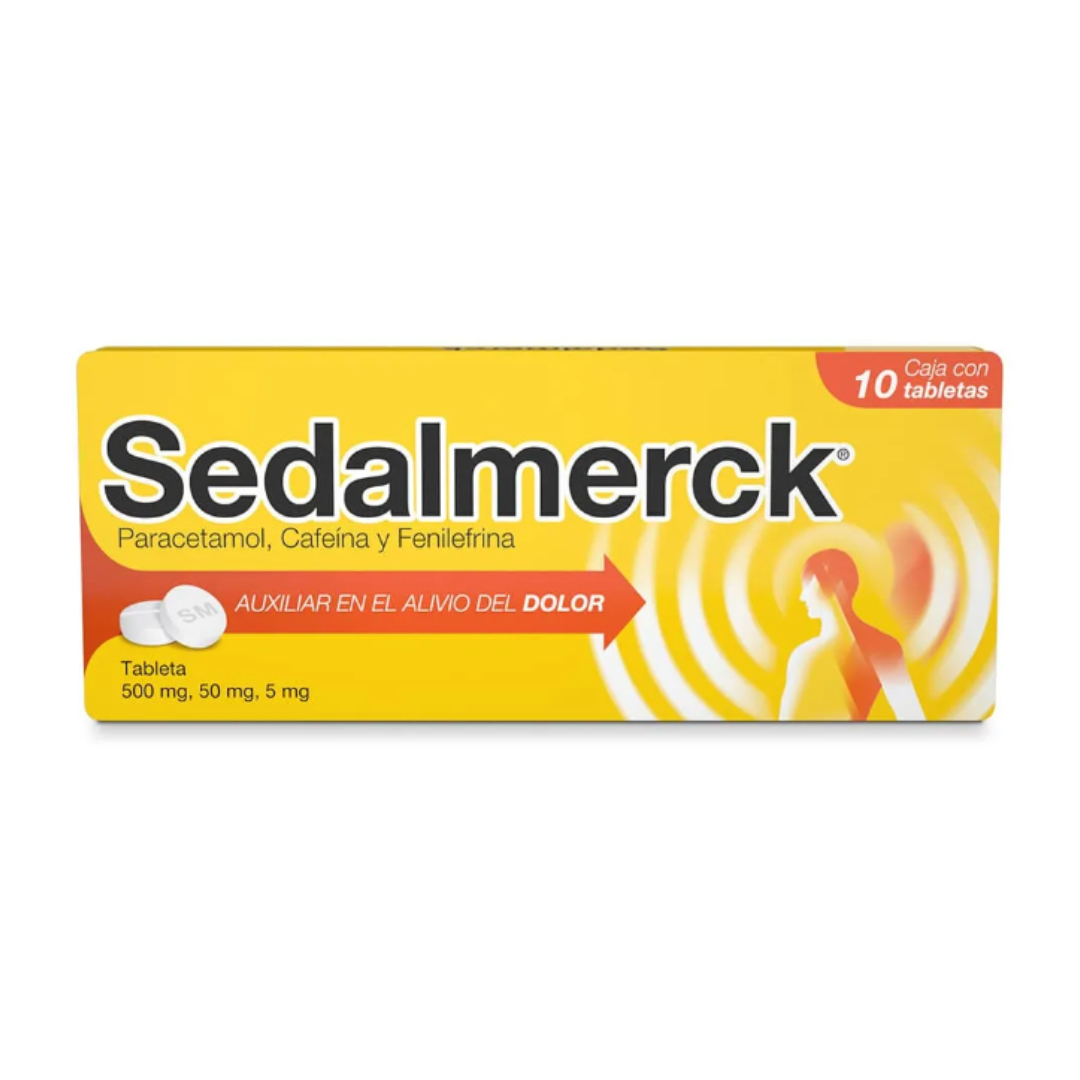 SEDALMERCK c/10 TABS. 500/50/5 MG.