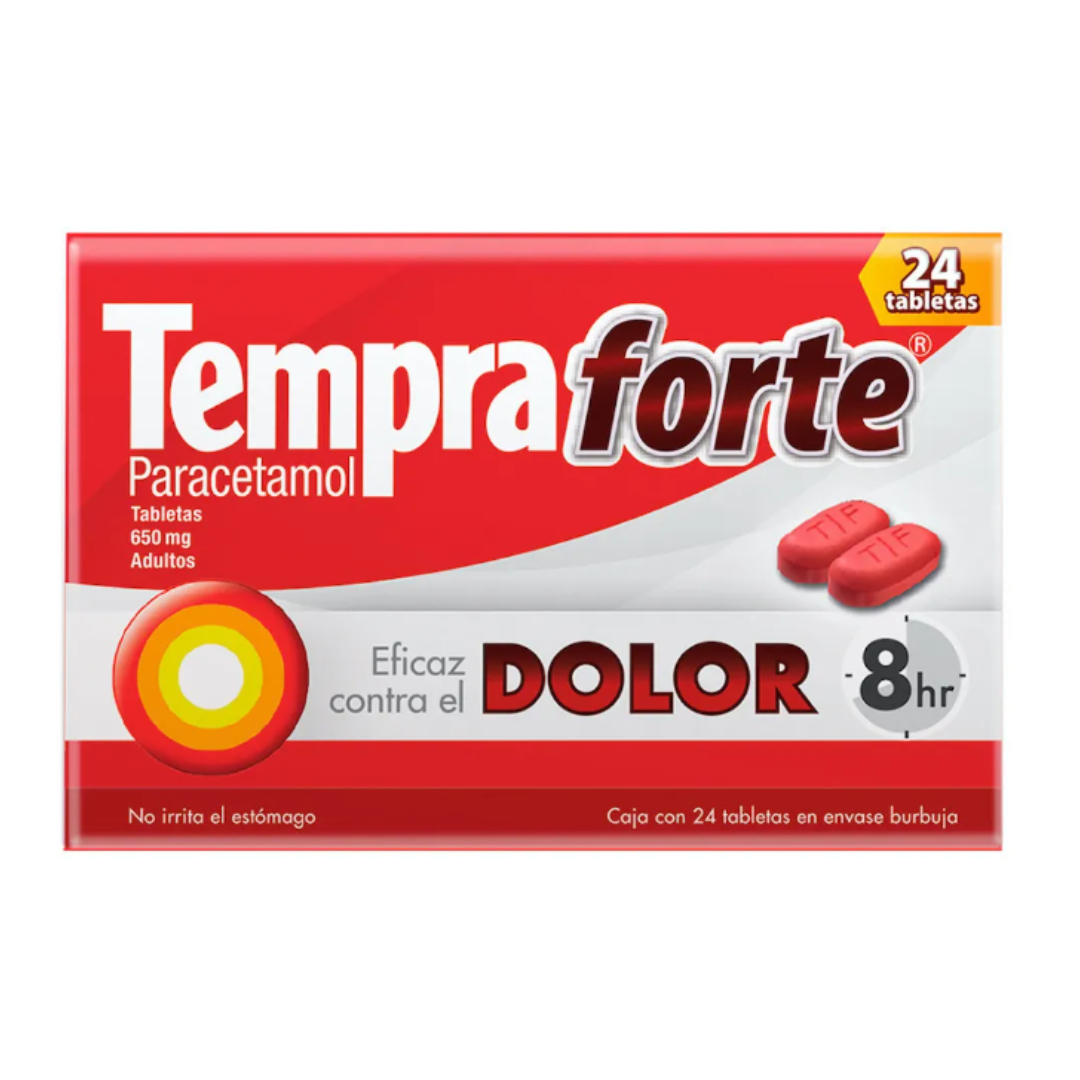 TEMPRA FORTE c/24 TABS. 650 MG.