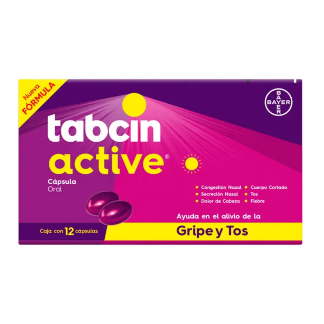 TABCIN ACTIVE c/12 CAPS. 325/5/10/2 MG.