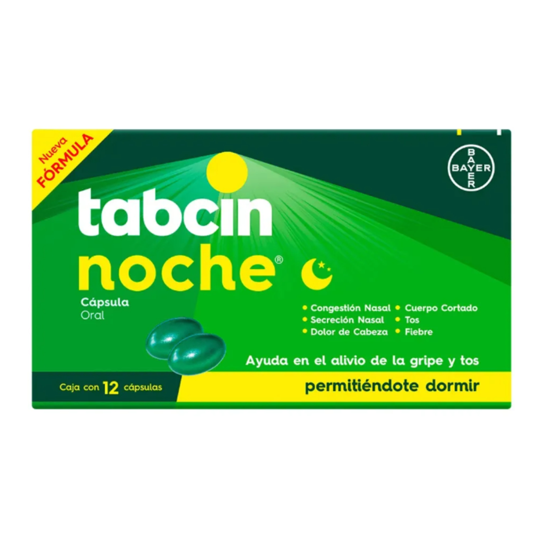 TABCIN NOCHE c/12 CAPS. 325/10/6.25/5 MG.