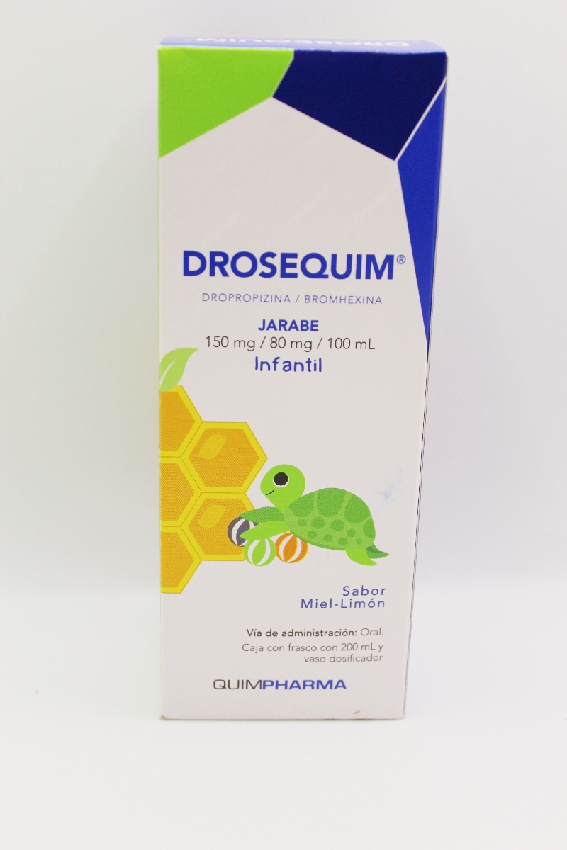 DROSEQUIM JBE. INFANTIL Sab. Miel-Limón Fco. 200 ML. 150-80 MG/100 ML.