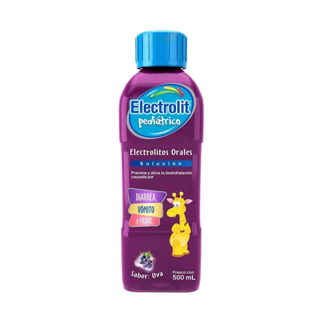 ELECTROLIT PEDIÁTRICO Electrolitos Orales SOL. SAB. UVA 500 ML.