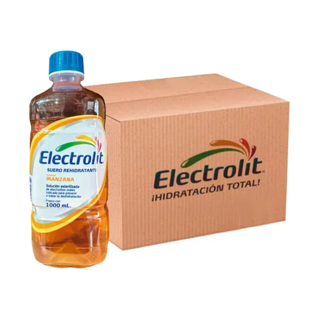 ELECTROLIT Electrolitos Orales SOL. SAB. MANZANA 1000 ML.