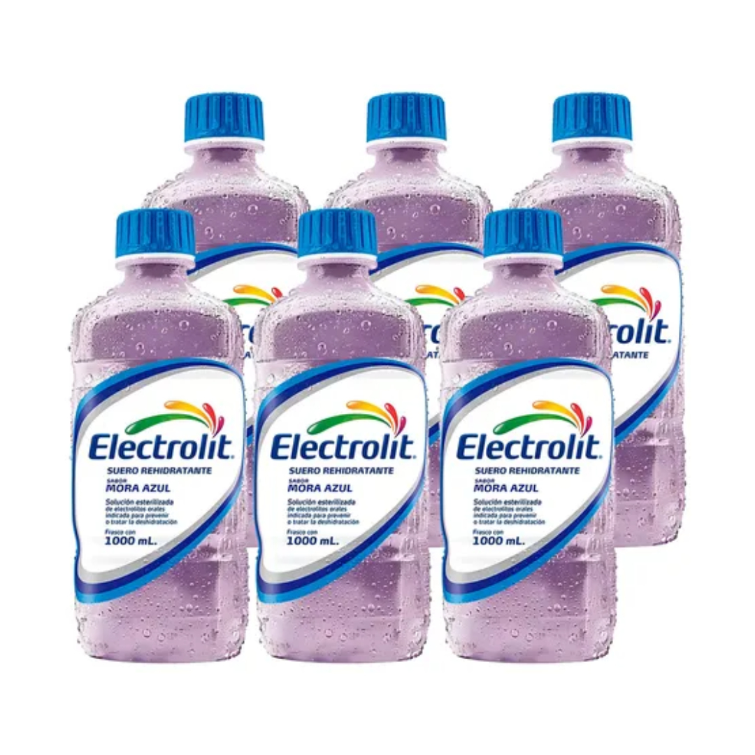ELECTROLIT Electrolitos Orales SOL. SAB. MORA AZUL 1000 ML.