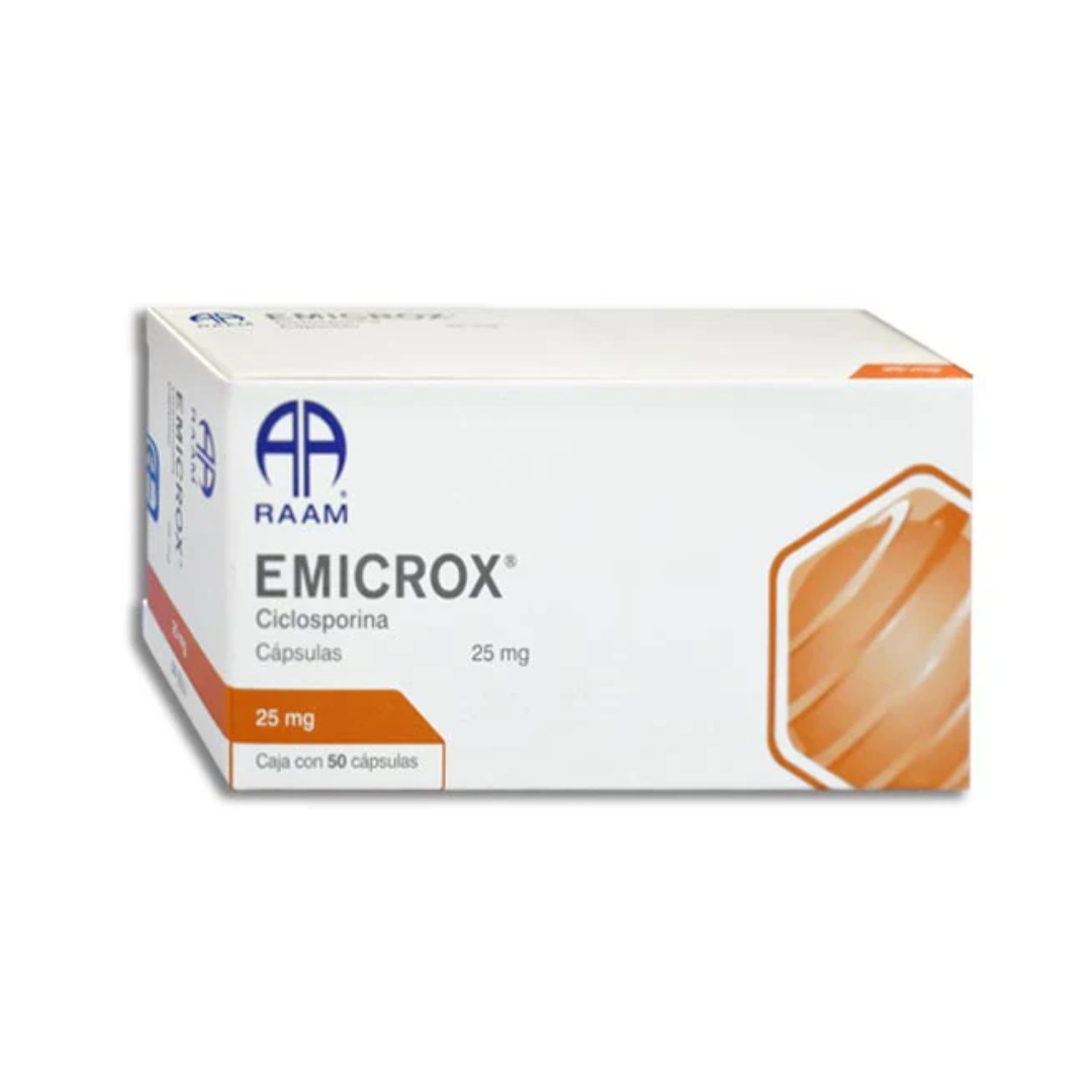 EMICROX c/50 CAPS.  25 MG.