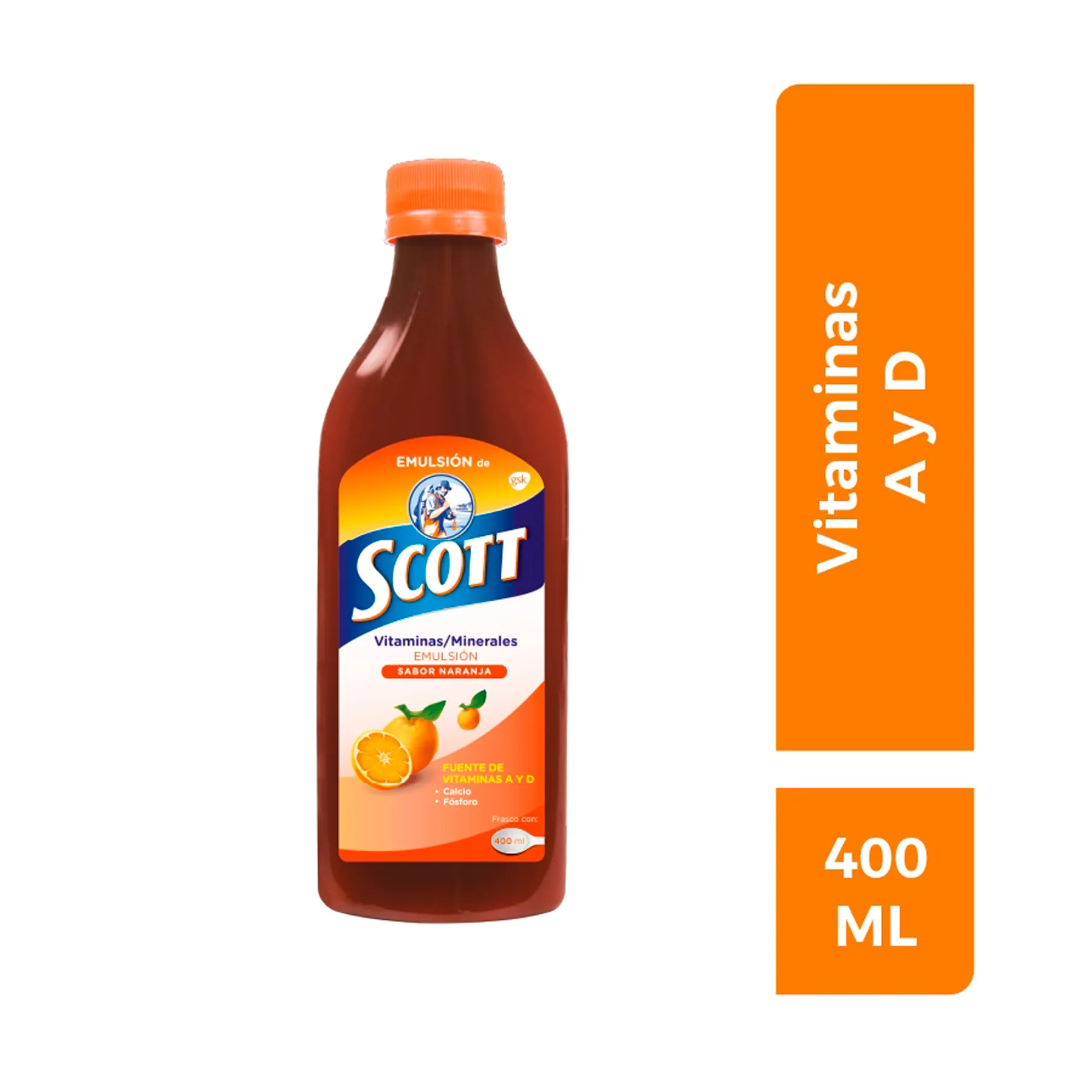 EMULSIÓN DE SCOTT Sabor Naranja Fco. 400 ML.