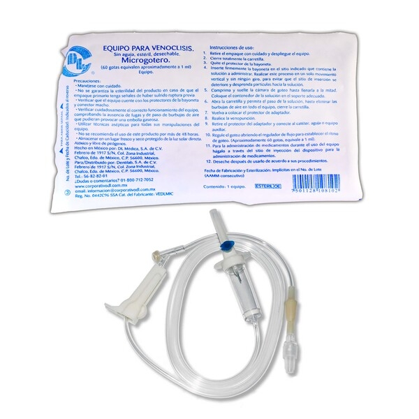 🚚DL Equipo Para Venoclisis Microgotero
