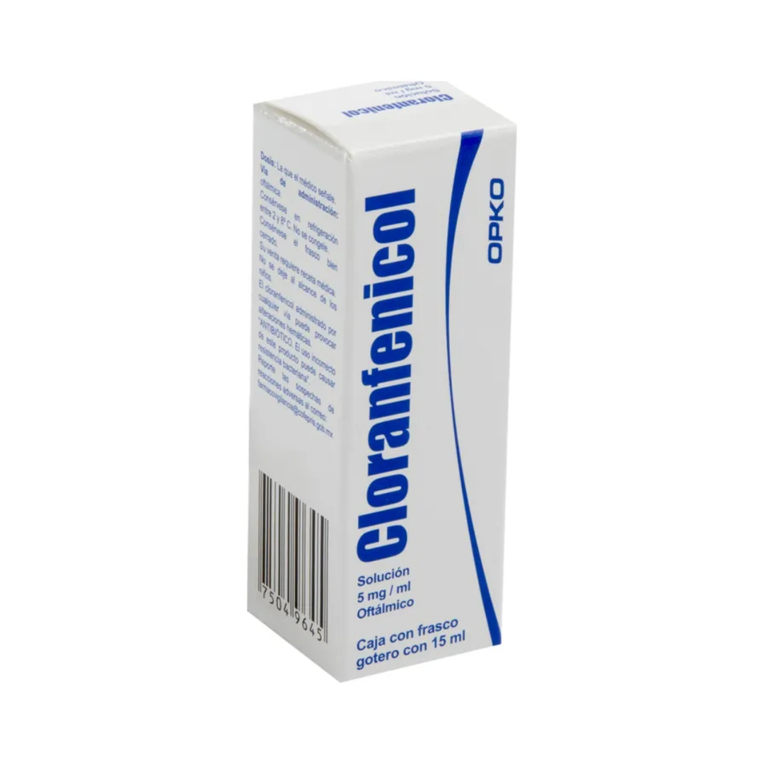 CLORANFENICOL (Opko) SOL. OFTÁLMICA Fco. Gotero 15 ML. 5 MG/1 ML.