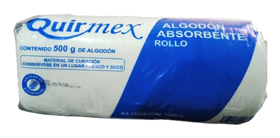 ALGODON ABSORBENTE (QUIRMEX) ROLLO C/500 G.