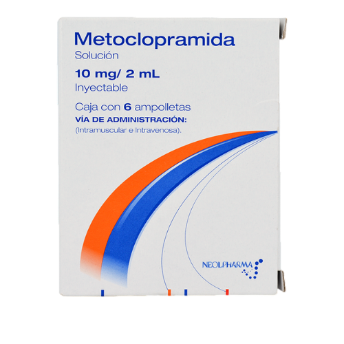 METOCLOPRAMIDA (Neolpharma) Sol. Iny. c/6 AMPTAS. 10 MG/2 ML.