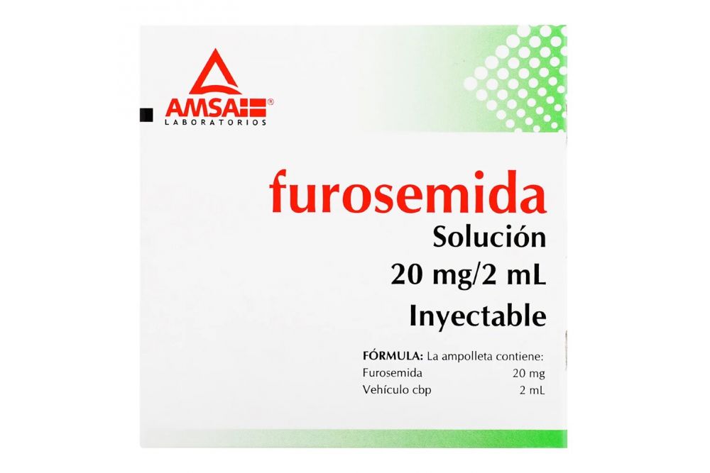 FUROSEMIDA (AMSA) SOL. INY. C/5 AMPTAS. 20 MG/2 ML