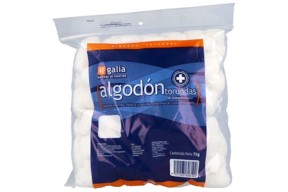 ALGODON TORUNDAS (Galia) Bolsa c/ 75 G.
