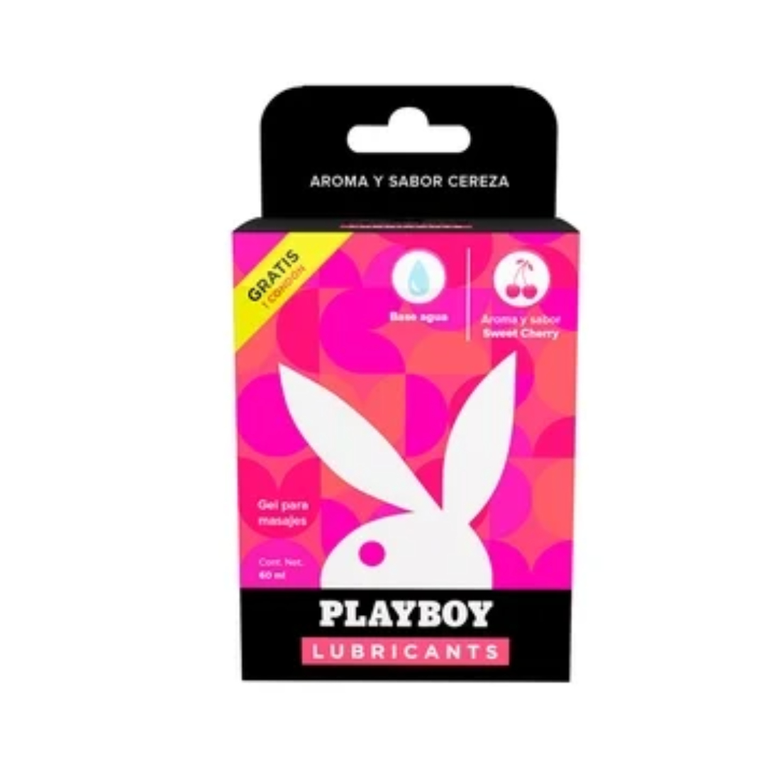 PLAYBOY LUBRICANTS GEL Cja. c/1 Fco. 60 ML+1 CONDÓN.