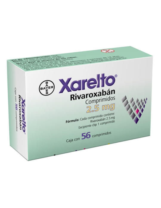 2.5MG  XARELTO 2.5MG C/56 COMPRIMIDOS
