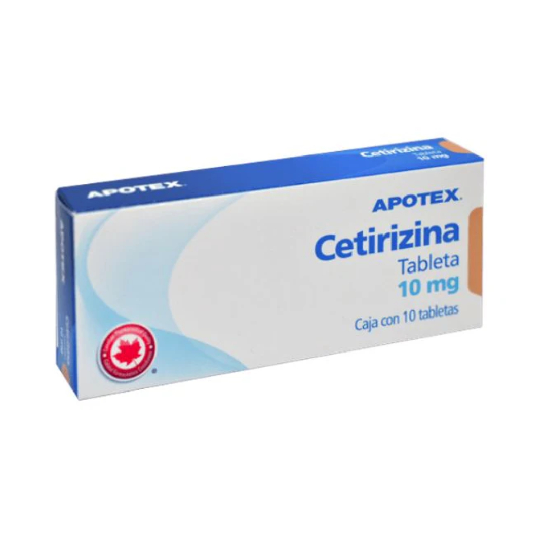 CETIRIZINA (Apotex) c/10 TABS. 10 MG.